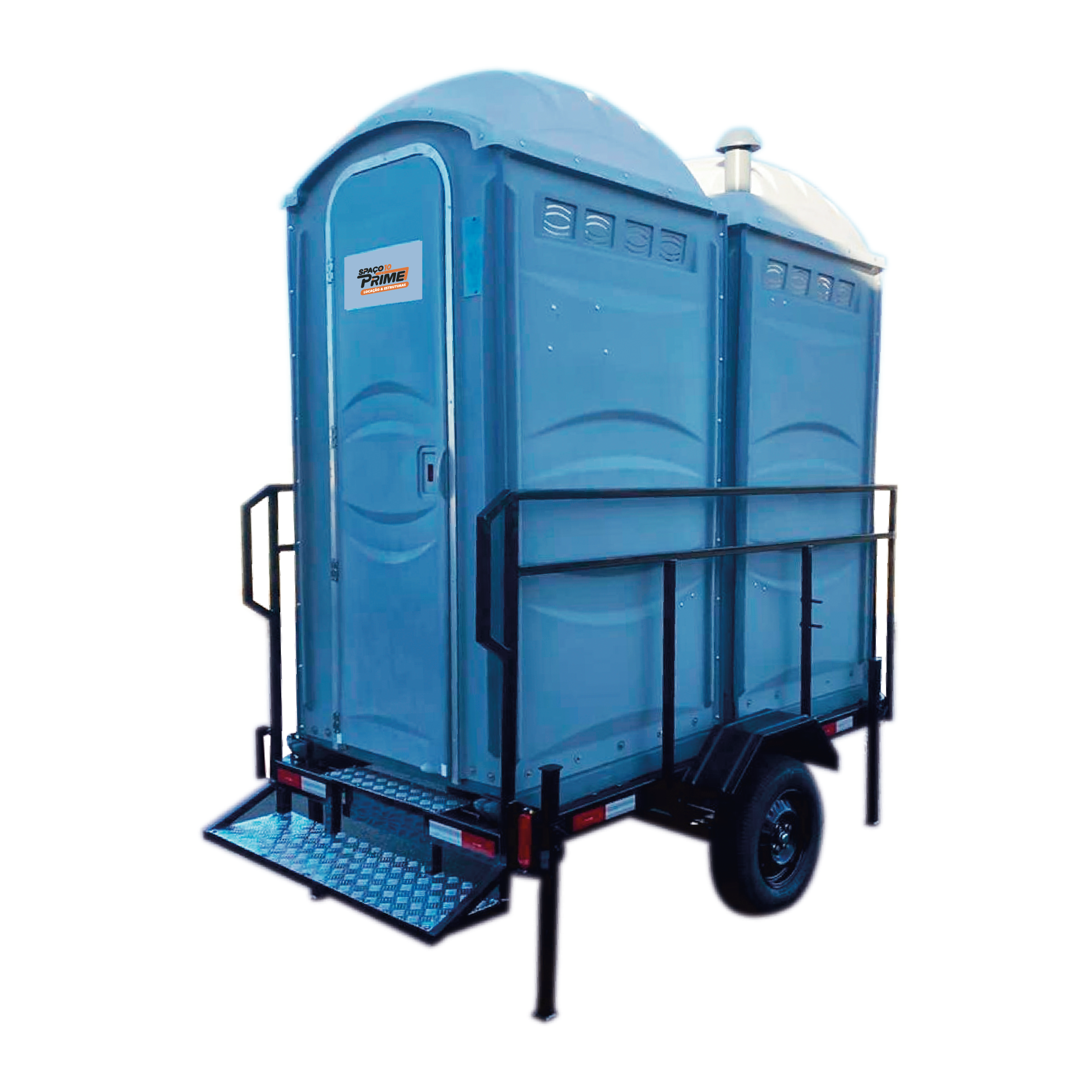 Banheiro Químico Duplo com Carretinha