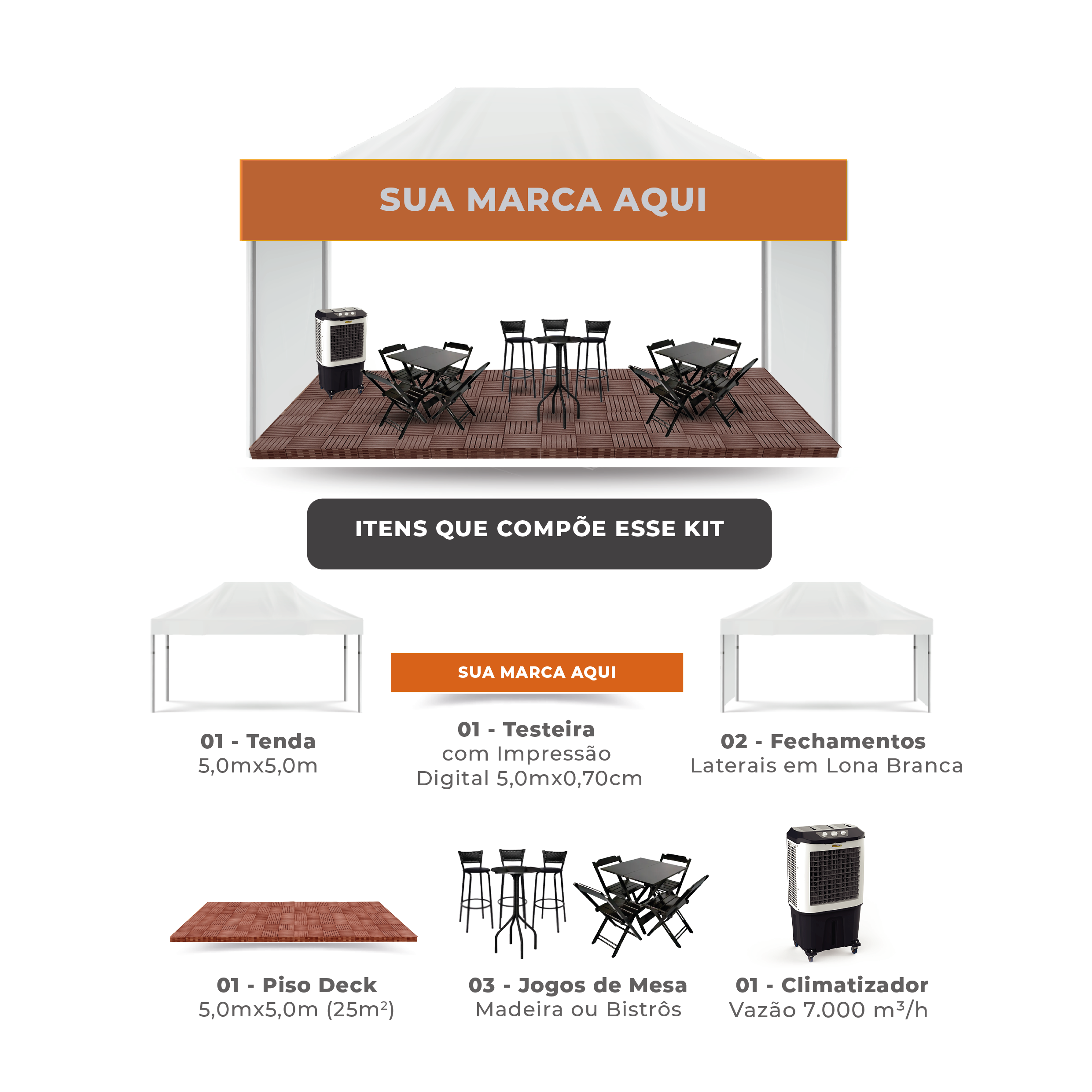 Kit 03 Standard Tenda 05m x 05m