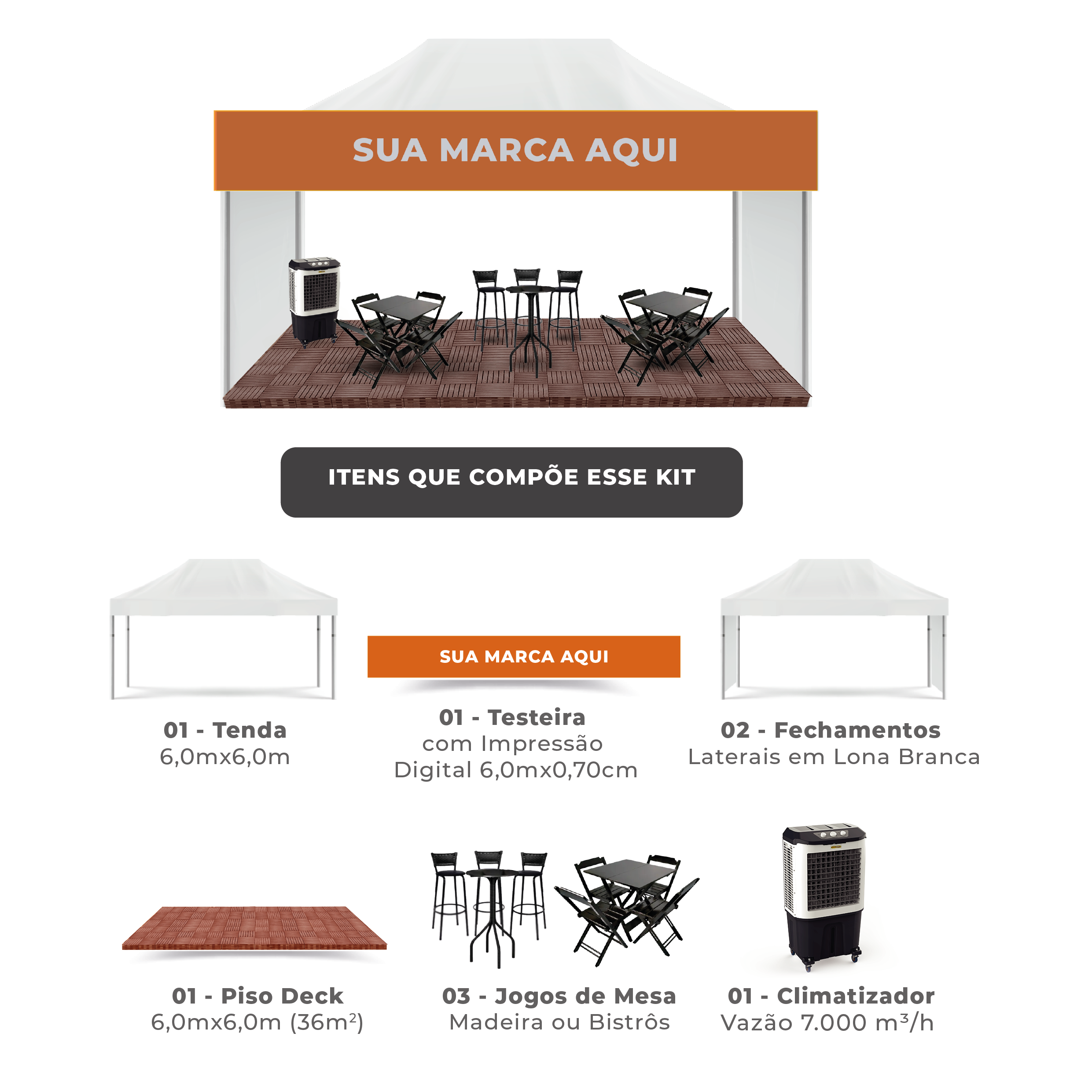 Kit 05 Standard Tenda 06m x 06m