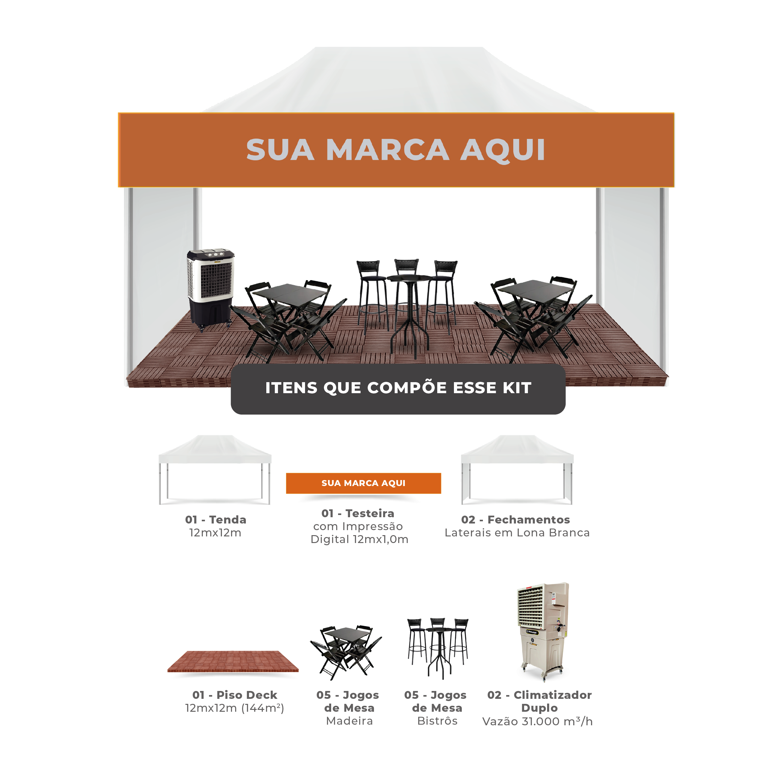 Kit 11 Standard Tenda 12m x 12m