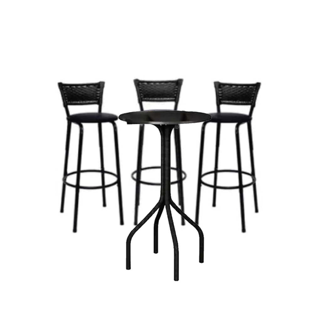 Jogo de Mesa Bistrô Com 3 Banquetas