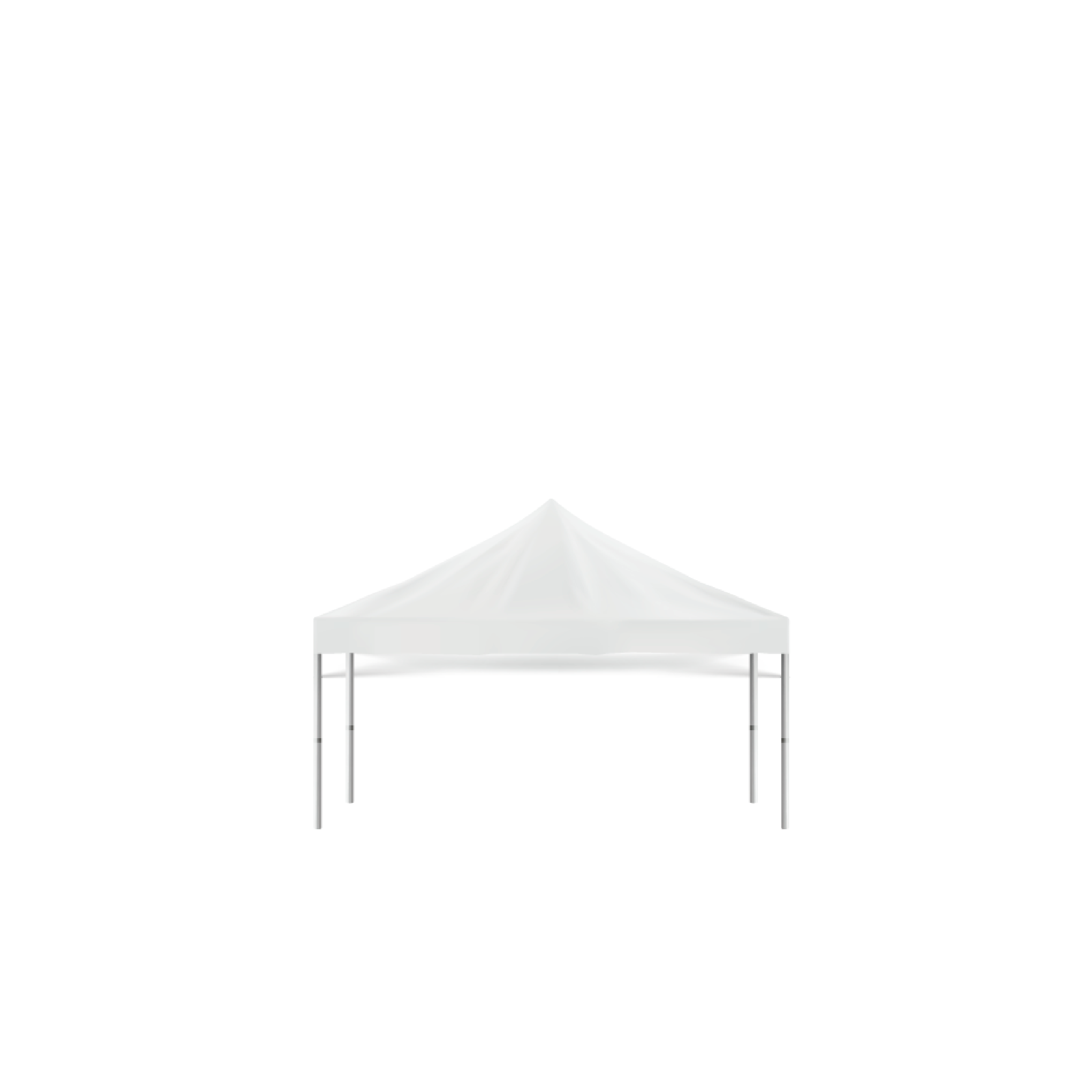 Tenda piramidal Lona Branca 4m x 4m