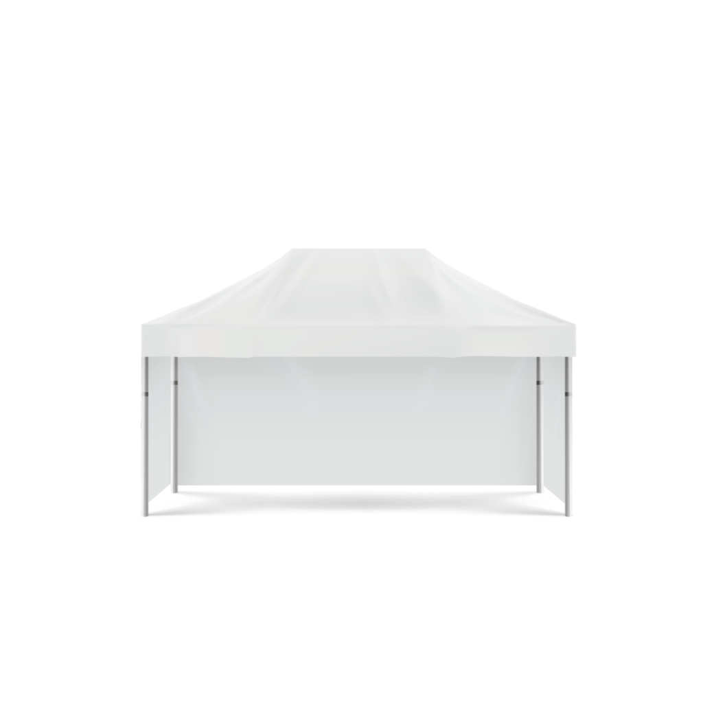 Fechamento de Lona Branca Tenda Piramidal 10m x 10m