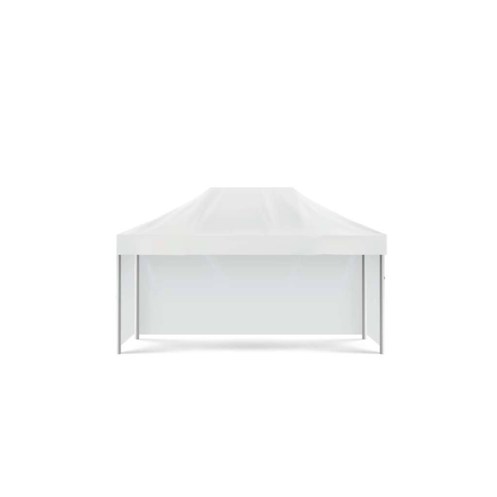 Fechamento de Lona Branca Tenda Piramidal 06m x 06m