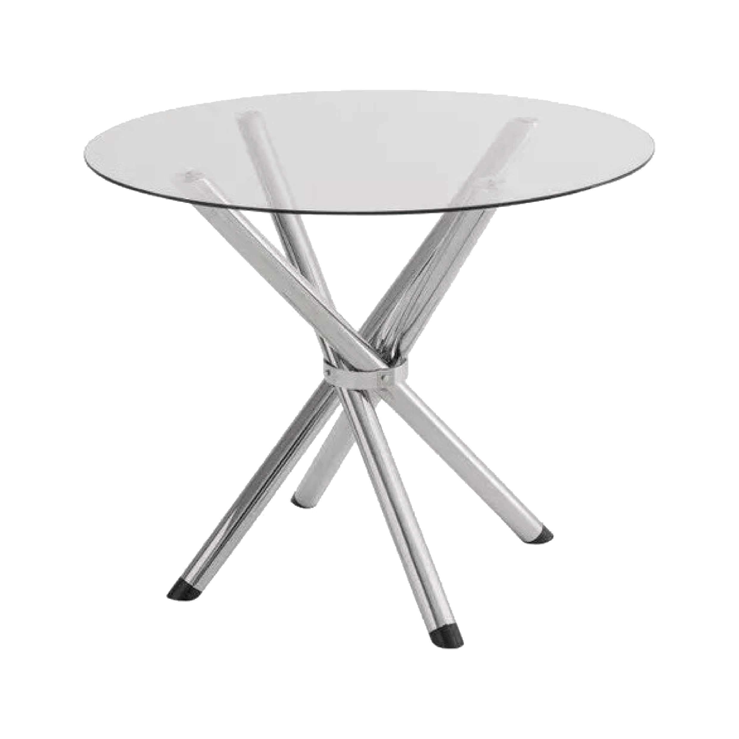 Mesa Redonda Com Tampo De Vidro